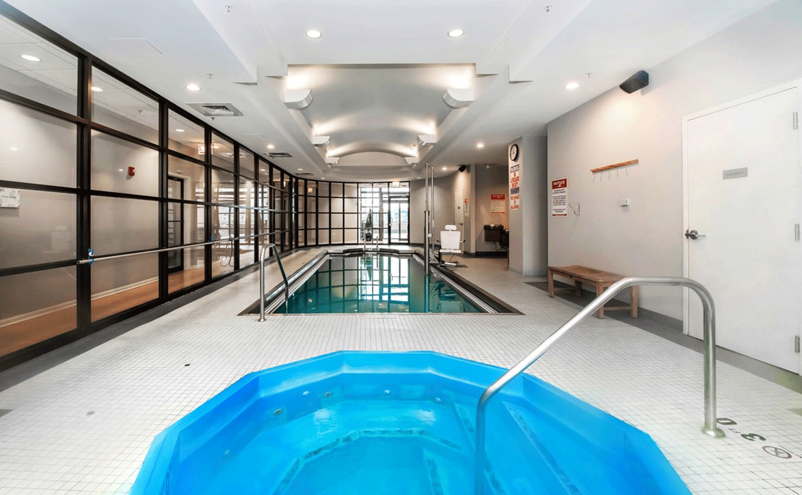 Pool and sauna available year round at Astoria Tower Chicago